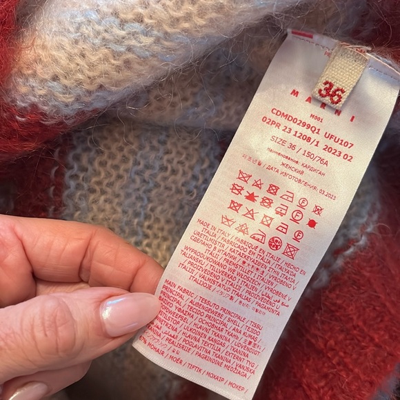 Marni mohair cropped cardigan! Like new size 36/xs super cute+warm! Made in 🇮🇹 - Picture 7 of 9